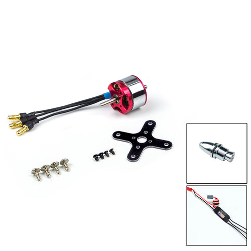 AEORC RC Power Combo MM1908 1908 2050KV KV2050 C20 Brushless Motor +20A ESC+3.5mm Banana Plug Combo for RC Fixed Wing Airplane Plane