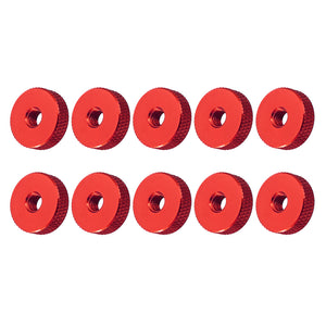 10Pcs M5 Manual Knurled Thumb Aluminum Alloy Screw Nut Spacer Flat Washer