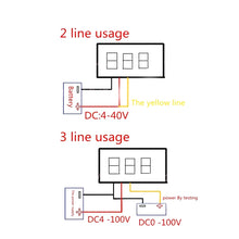 4 PCS 805 Micro 0.36 Inch Digital Battery Voltmeter DC 0V-100V Three Wires 3 Digit Voltage Panel Meter LED Display for RC Airplane Car Boat Motorcycle