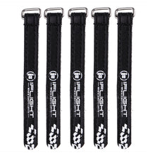5Pcs iFlight 10X100mm 10x130mm Battery Strap Metal Buckle Patent Leather Black for RC Lipo Battery