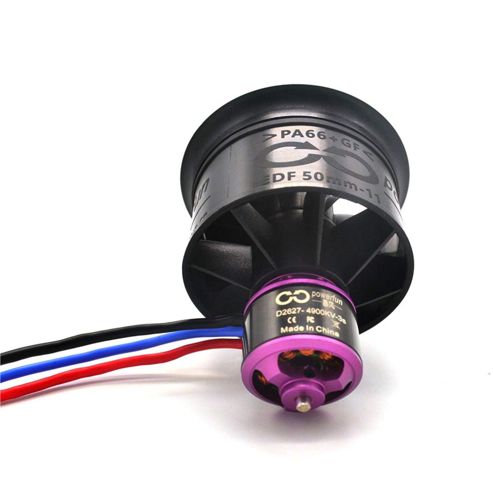 HTIRC 50mm 11 Blades Ducted Fan EDF Unit With 3S D2627 4900KV Brushles