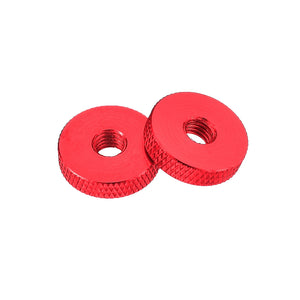 10Pcs M6 Manual Knurled Thumb Aluminum Alloy Screw Nut Spacer Flat Washer