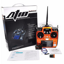 Radiolink AT10II 12CH RC Transmitter and Receiver R12DS 2.4GHz DSSS&FHSS Spread Radio Remote Controller for RC Drone/Fixed Wing/Multicopters/Helicopter