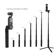 Sunnylife OSMO Pocket 1/4 Adatper Mount Gimbal with 14.8cm-66cm 6 Sections Extension Rod Stick For DJI Gopro Tripod Bycle Car Accessories 