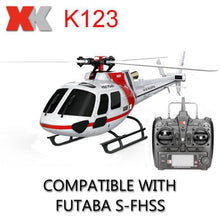 XK K123 6CH Brushless 3D6G System AS350 Scale RC Helicopter Compatible with FUTAB-A S-FHSS 4PCS 3.7V 500MAH Lipo Battery
