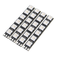 4 PCS WS2812 LED Strip Light 2-6S 7 Color Switchable with LED Controller Board for RC Drone