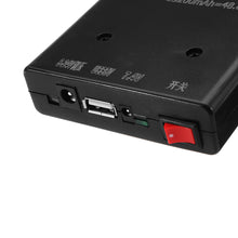 DIY 12V-24V Adjustable Battery Charger Power Box Holder with LED Light for 18650 Battery