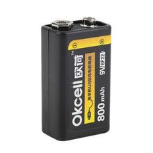 2PCS OKcell 9V 800mAh USB Rechargeable Lipo Battery for RC Helicopter Model Microphone