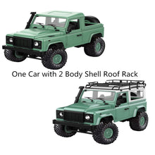 MN90 1/12 2.4G 4WD Rc Car W/ Front LED Light 2 Body Shell Roof Rack Crawler Monster Truck RTR Toy