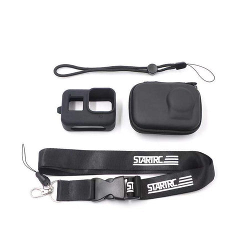 STARTRC 4 In 1 Camera Protective Silicone Case Storage Bag Lanyard Neck Strap For GoPro Hero 8 FPV Action Camera 
