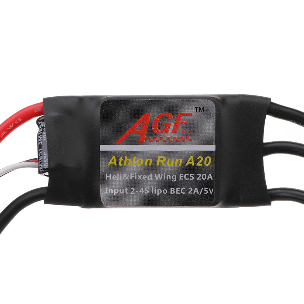 AGF Athlon Run A20 Mini 20A 2-4S Lipo Brushless ESC With 5V 2A BEC For RC Helicopter Airplane