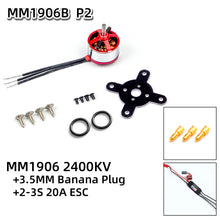 AEORC RC Power Combo MM1906B 1906 2400KV KV2400 A20S Brushless Motor +20A ESC+3.5mm Banana Plug Combo for RC Fixed Wing Airplane Plane