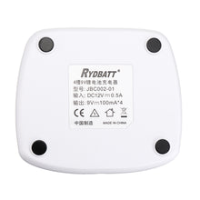 RYDBATT 4 Slots 9V Lipo Battery Charger with 4Pcs 9V 500mAh Lipo Battery