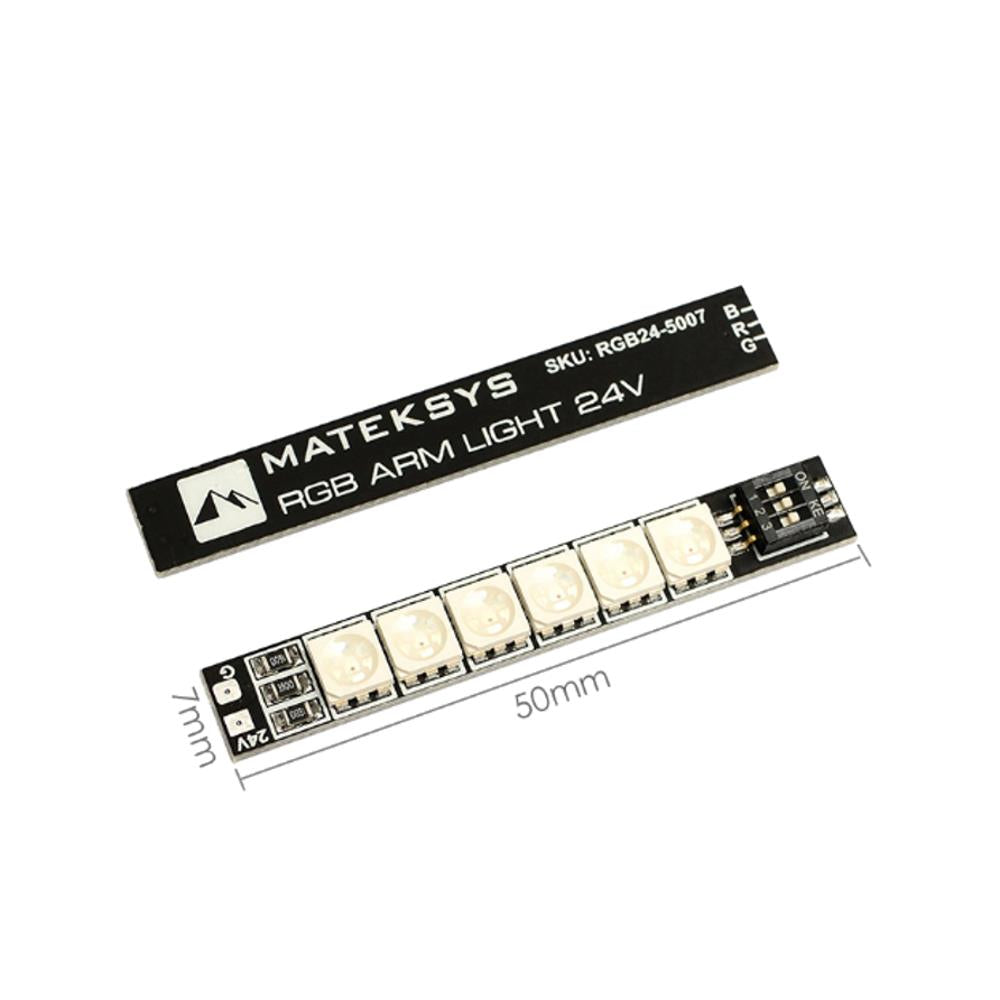 2PCS Mateksys RGB ARM 24V 50X7mm Light LED Strip Board for RC Drone FPV Racing