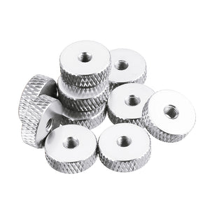 10Pcs M3 Hand Knurled Thumb Aluminum Alloy Screw Nut Spacer Flat Washer