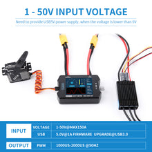 ToolkitRC WM150 150A 50V Watt Meter Power Analyzer LCD Display Power Voltage Current Tester PWM Output