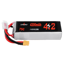 URUAV 14.8V 4200mAh 75C 4S Lipo Battery XT60 Plug for RC Racing Drone