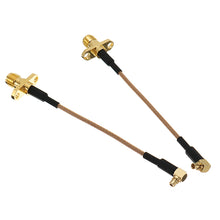 Turbowing MMCX to SMA/RP-SMA Female Flange FPV Antenna Extension Cord