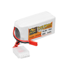 3Pcs ZOP Power 14.8V 550mAh 70C 4S Lipo Battery JST Plug for RC FPV Racing Drone 