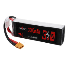 URUAV 14.8V 3000mAh 75C 4S Lipo Battery XT60 Plug for RC Racing Drone