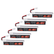 5Pcs URUAV 3.8V 450Mah 50/100C 1S HV 4.35V Lipo Battery White Plug for Happymodel Snapper7 Emax Tinyhawk