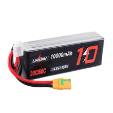 URUAV 14.8V 10000mAh 30/60C 4S Lipo Battery XT90 Plug for FPV RC Quadcopter Agriculture Drone