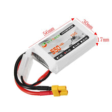4Pcs XF Power 11.1V 550mAh 3S 70C Lipo Battery XT30 Plug