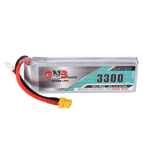 Gaoneng GNB 11.1V 3300mAh 90C 3S Lipo Battery XT60 Plug for for Fixed Wing Vehicle RC Model