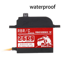 RBR/C RB0126MG 26KG 90° 120° Large Torque Digital Metal Gear Waterproof Servo For 1/8/10 Crawler RC Car Boat Vehicle Robot Models