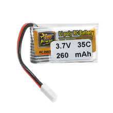 5 X ZOP Power 3.7V 260mAh 35C Lipo Battery White Plug for RC Quadcopter
