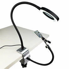 RC Repair Soldering Station 250mm Arm Clamp Fixture DIY Tools with Magnifying Glass LED light Ring