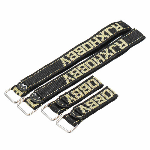 2Pcs RJX 20mm Fiber Non-Slip Aluminium Alloy Buckle Battery Strap 150-400mm for FPV Drones 