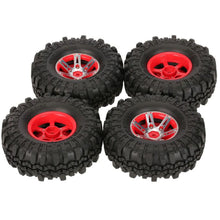 4Pcs AUSTAR AX-4020B 1.9 Inch 110mm 1/10 Rc Car Tires With Alloy Hub For D90 SCX10 AXIAL TF2 RC Car