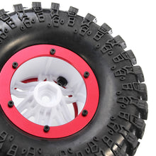 AUSTAR 4PCS Wheel Tires Rims Inflate Beadlock Pneumatic Tyre 3021RD For 1/10 RC Car