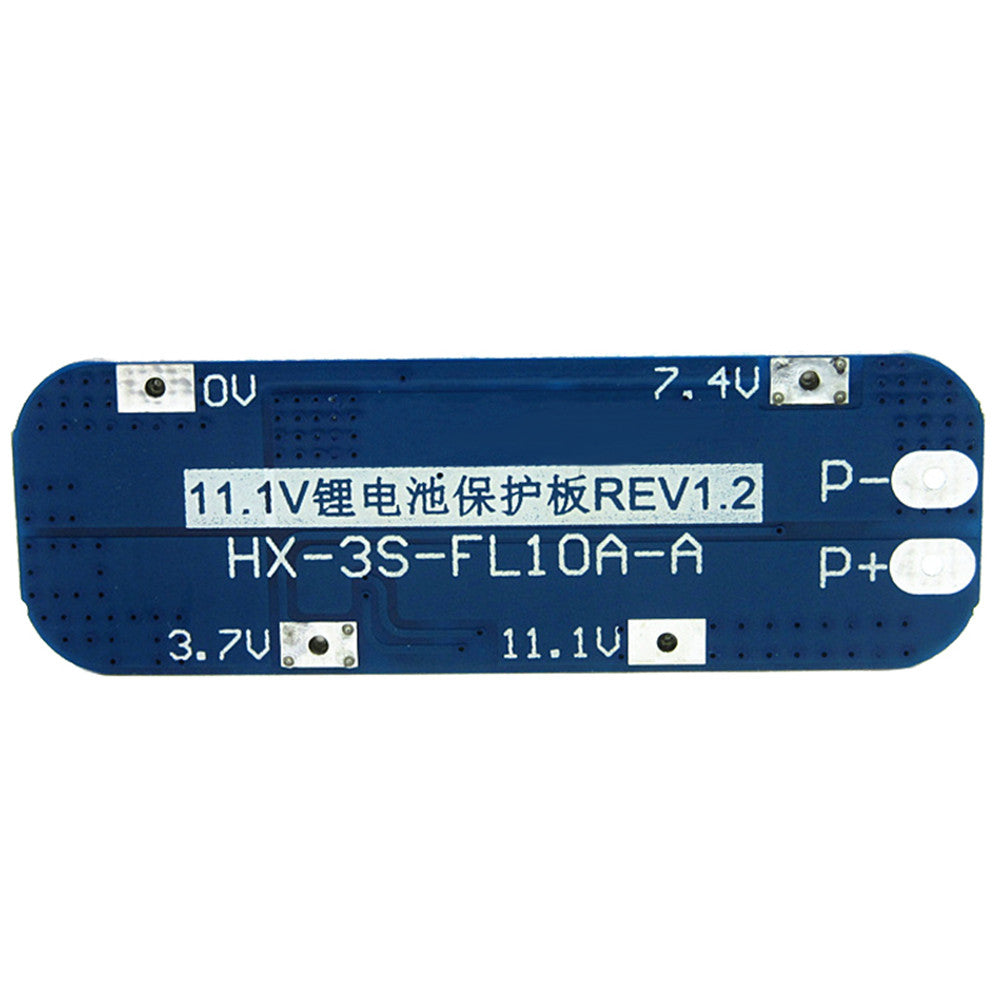 2pcs 3 String 11.1V 12V 12.6V Lithium Battery Protection Board with Overcharge and Short Circuit Function 10A Current Limit