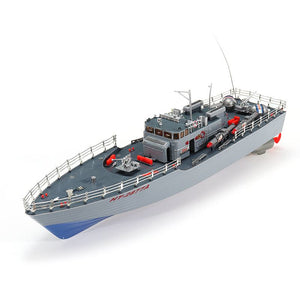 1/115 2.4G EHT-2877 Missile Destroyer RC Boat 4km/h Vehicle Models Outdoor Toys Boy Gifts w/ Two Motors Light Controller