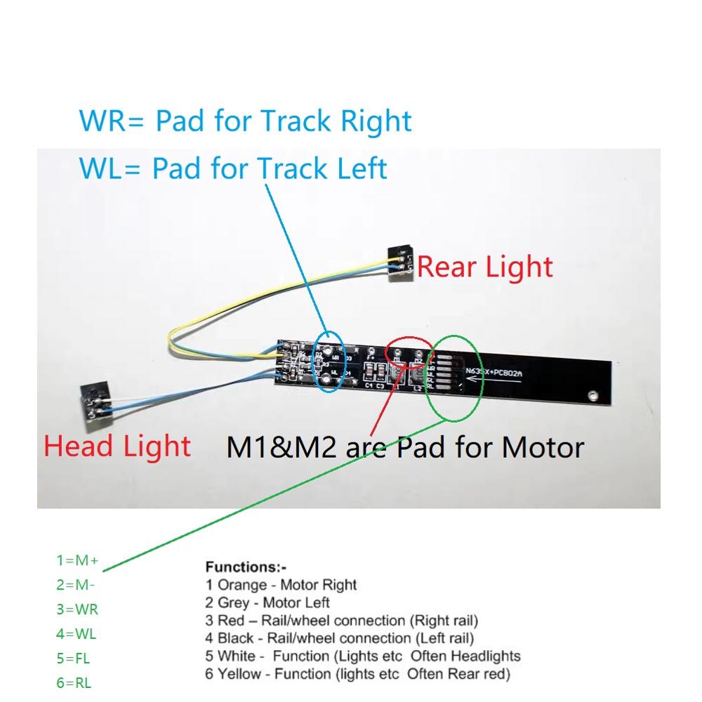 DCC Adapter Board for Locomotive to digitization to dcc train build with NEM651 Interface 860057