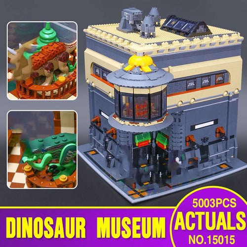 DHL 15015 MOC Street Building Toys The Dinosaur Museum Model Assembly Kits Set Kids Christmas Toys Gifts Building Blocks Bricks