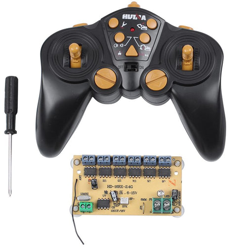 HUINA Excavator Remote Control Toy Cars 16CH 2.4G Radio Sytem Controlling Parts DC 6-15V Transmitter+Receiver Board 5A Large Pow