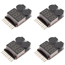 BX100 1S-8S Battery Voltage Meter Tester Lipo Battery Monitor Buzzer Alarm For RC Drone Helicopter