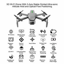 5G WIFI 1000M FPV GPS With 4K HD Camera 3-Axis Stable Gimbal 25 Mins Flight Time RC Drone Quadcopter RTF Brushless Motor