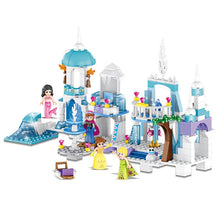 4 In 1 Princess Mermaid Elsa Anna Ice Castle Model Building Blocks Kit Toys Compatible with Legoinglys Friends Girl Kids Gifts