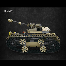 MoFun-13010/13011 2.4G 4H USB Charging Building Block Simulated Heavy Track Tank 497pcs DIY Electric RC Tank Model For Children
