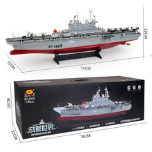 Remote control boat Amphibious assault ship Warship Electric Vessel Model Children's Toy Remote Control Ship Hengtai 3833B