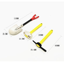 Set Of Three Model Car Simulation Hoes Metal Mini Toeing Hammer Shovel For 1:10 Trx 4 90046 Jkmax D90 Rc Climbing Car Decoration