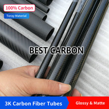 Free shiping 4 5 6 7 8 9 10 11 12mm with 500mm length High Quality Plain glossy 3K Carbon Fiber Fabric Wound Tube, CFK TUBE