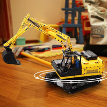 Children's Crawler Excavator Mechanical Engineering Small Particles Assembled Building Blocks Electric Remote Control Toy Car