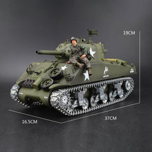 1:16 American M4A3 Sherman Simulated Tank 2.4G Remote Control Model Military Tank Sound Smoke Shooting Effect Metal Ultimate