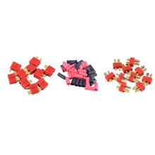 2/5/10 Pairs Red Black Ultra T-Plug Connectors Deans Style Male and Female with heat Shrink Tubing For RC charger LiPo Battery