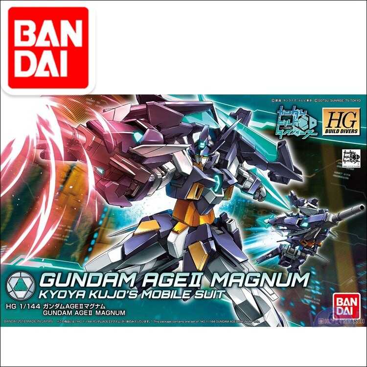 Original Japaness Gundam Model HG 1/144 AGE II MAGNUM GUNDAM Mobile Suit Kids Toys